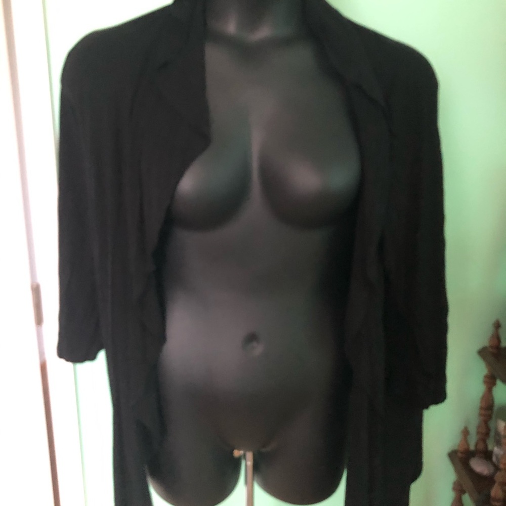 Black Drape Layering Top